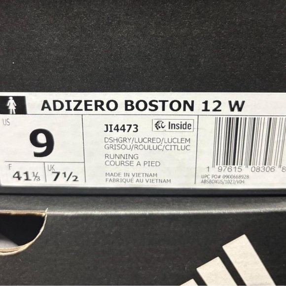 Adidas Silver ADIZERO BOSTON 12 Women’s Sneakers - Picture 12 of 13